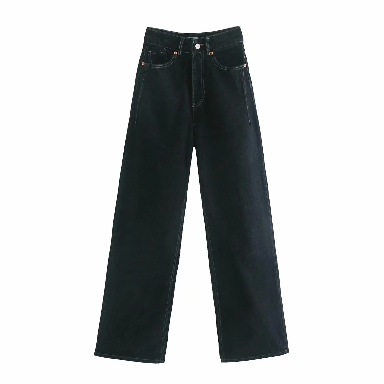 Title 2, Pantalones vaqueros rectos de talle alto y pern...