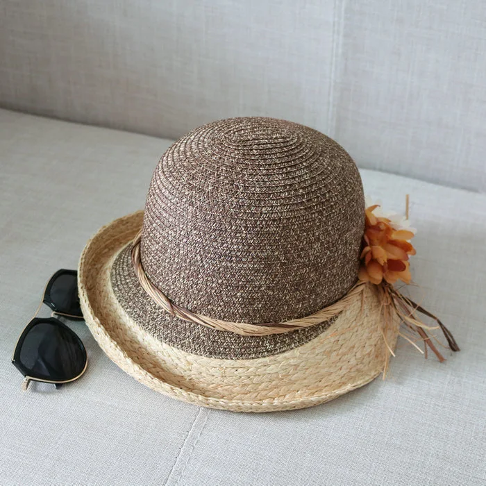 Title 7, Resort Sun Shade Half Rolled Edge Flower Bowler...