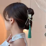Grampo Grande Acessórios Estilo Nacional Retrô Antigo, perfeito para um penteado elegante e vintage com charme especial. — foto 9