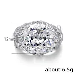 Anel de zircônia de luxo com padrões coloridos e modernos. Adicione um toque elegante e vibrante ao seu estilo. Joia feminina. — foto 2