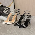 Summer Snake-Shaped Rhinestone High Heel Shoes with a Winding Stiletto Heel, perfect for a glamorous summer look. — photo 8