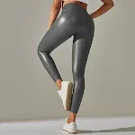 6018 Leather Pants Gray