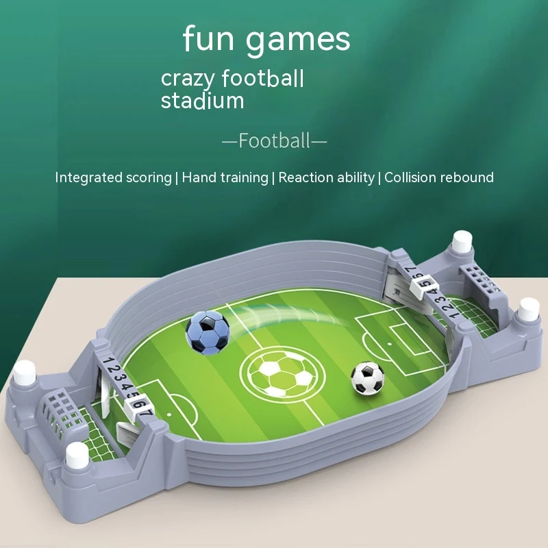 Mesa de pebolim infantil para dois jogadores e interação pai-filho. Brinquedo educativo que diverte e ensina. — foto 2