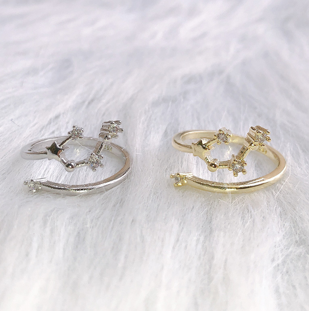 Anelli con 12 costellazioni, idea regalo per lei, design unico e raffinato, scegli il tuo segno zodiacale per un tocco personale e speciale. — foto 5