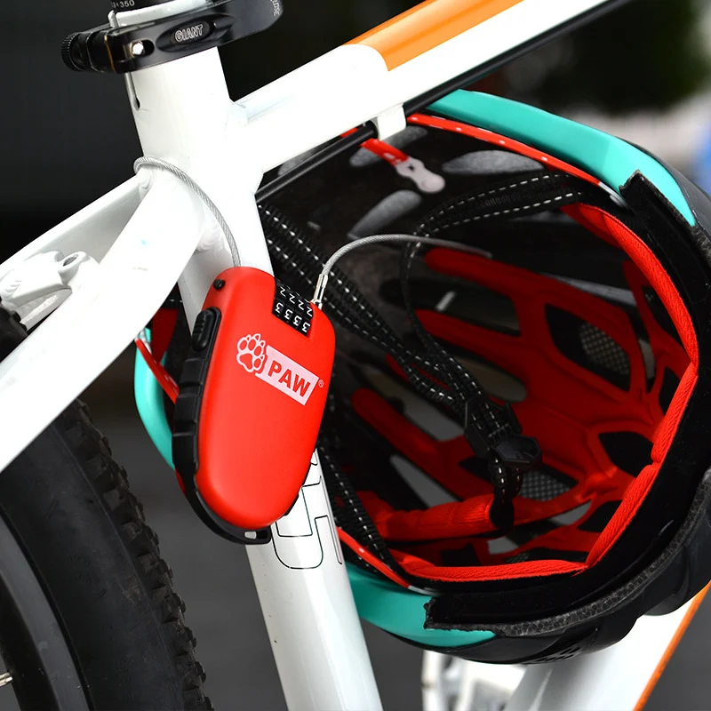 Cadeado de cabo de aço telescópico com senha. Segurança portátil e ajustável para bicicletas, malas e outros itens. Fácil de usar. — foto 4
