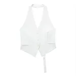 Women's Backless Hanging Collar Vest Jacket. A stylish and versatile piece for your wardrobe. Perfect for layering, addi — photo 6