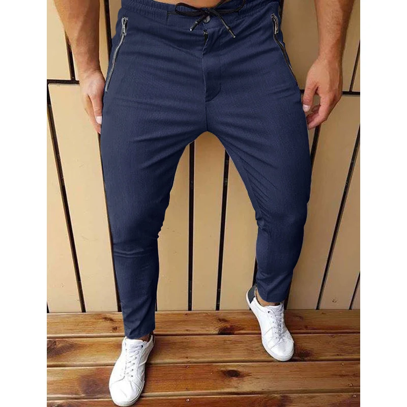 New Men's Zipper Tether Casual Pants — photo 1
