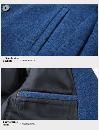 Title 16, Heren wollen jas voor herfst en winter, slanke ...