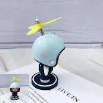 Creatieve auto decoratie met Bamboe Libelle Helm Cartoon Pop. Een unieke en schattige manier om je auto te versieren. — foto 7