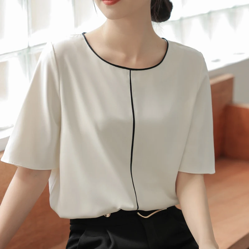 Title 3, Womens Round Neck Undershirt Shirt. Elegant sh...