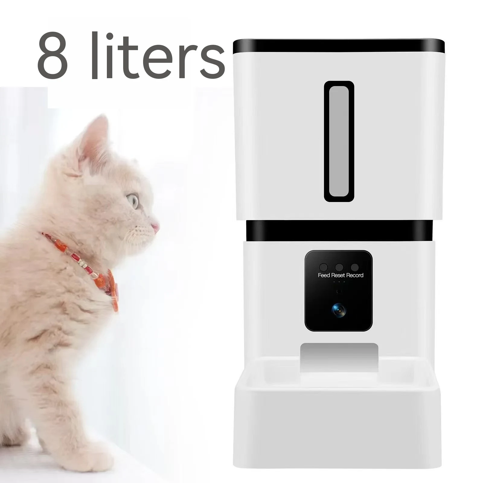 Title 1, Intelligent Pet Feeder Automatic 8L WiFi Timing...