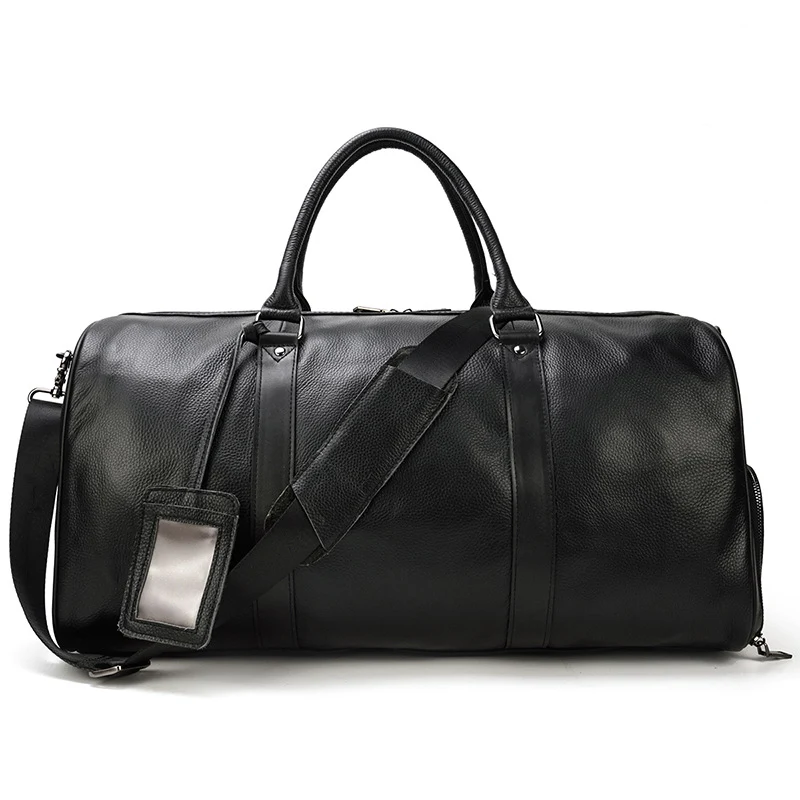 Bolsa de viagem executiva de couro de grande capacidade, para uso manual, ideal para viagens de negócios e trabalho. — foto 2
