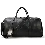 Bolsa de viagem executiva de couro de grande capacidade, para uso manual, ideal para viagens de negócios e trabalho. — foto 2