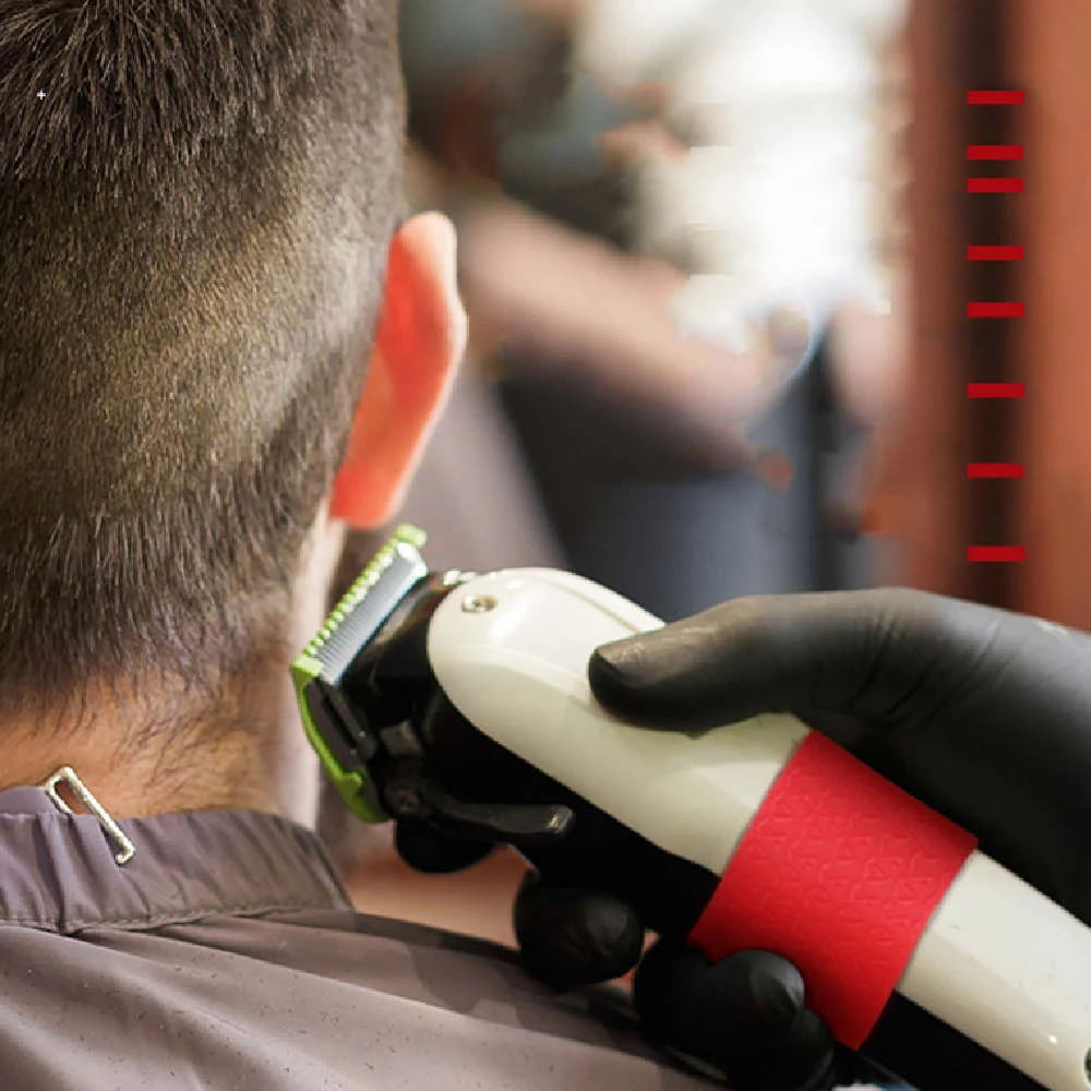 Anel de silicone antiderrapante Retro Trim para cortadores de cabelo. Garante aderência superior, segurança e controle ao cortar. — foto 12