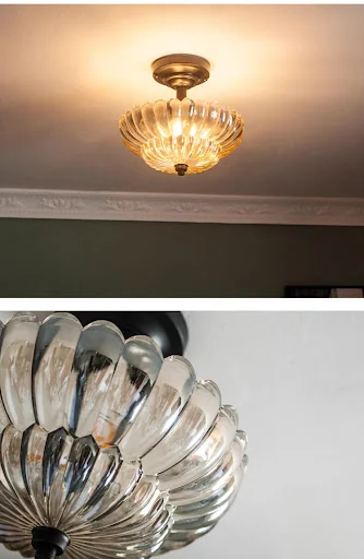 Title 6, Glass Cover Ceiling Lamp for Bedroom Balcony Li...