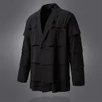 Three-dimensional stitching raw edge loose mid-length suit jacket. Effortless style and comfortable fit for a modern, re — photo 4