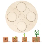 Montessori Ciclo de Crescimento Quadro de Dedução Materiais Didáticos Bandeja de Madeira. Estimula aprendizado sequencial, observação e raciocínio lógico. — foto 1