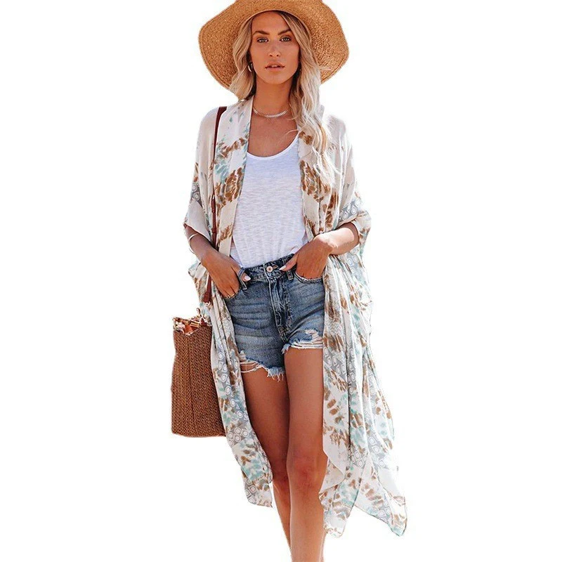 Title 6, Summer New Printed Blouse Womens Loose Tulle C...