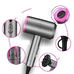 Hair Dryer 1400W 110V 220V Fast Straight Hot Air Styler. Achieve smooth and stylish hair quickly. Features 3 heat settin — photo 3