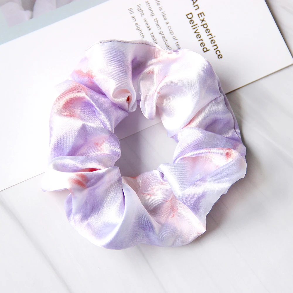 Kinderen haaraccessoire satijn tie-dye grote darmring haarband hoofdband, comfortabel en modieus voor meisjes — foto 13