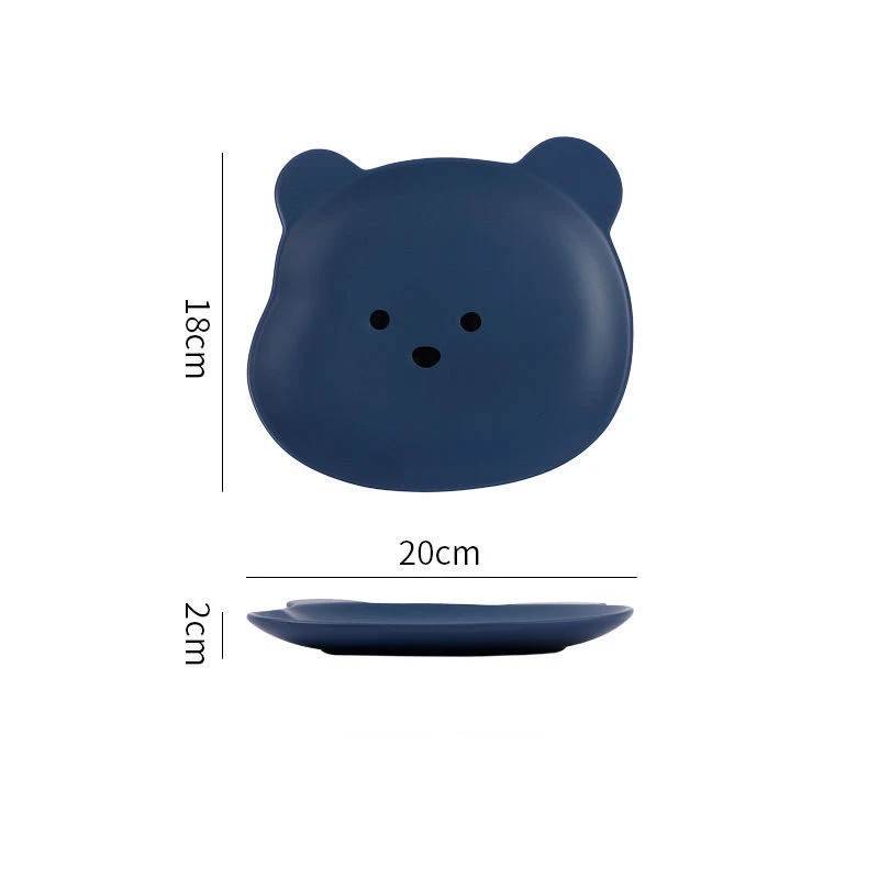 Title 4, Home cartoon cute bear-shaped dinner plate. Mak...