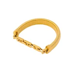 Terno Feminino Coreano Corrente Costura Ossos de Serpente Banhado a Ouro. Sofisticação e design exclusivo para mulheres modernas. — foto 3