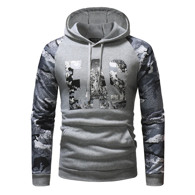 Felpa da uomo a manica lunga con stampa mimetica Comfort e stile per un look casual e dinamico, perfetta per ogni occasione e per l'outdoor — foto 1