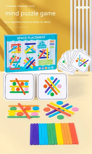Title 15, Rainbow Stick Early Education Thinking Puzzle T...