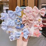 Conjunto de presilhas de cabelo com laço Princesinha Não machuca o cabelo, ideal para penteados delicados e confortáveis. — foto 19