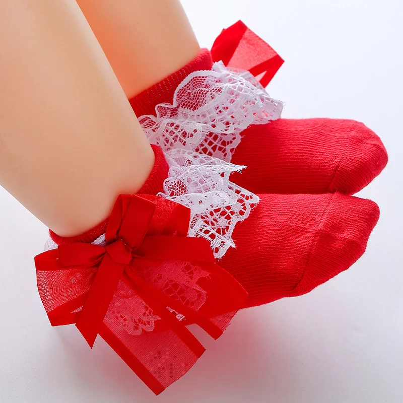 Title 1, Lace Cute Bow Dance Girls Socks