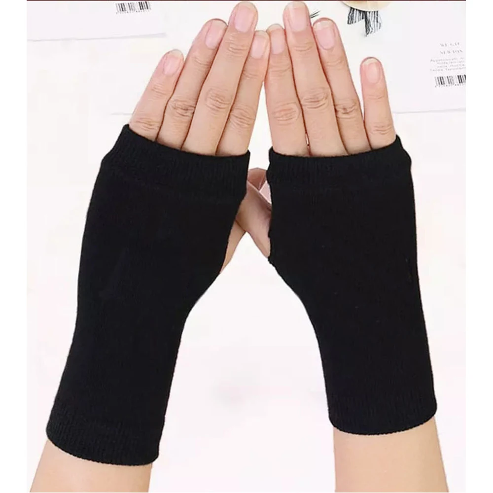 Title 6, Winter Cotton Gloves Half Finger Sports Fingerl...