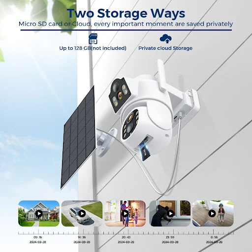 Title 5, Outdoor Solar Powered HD Wireless WiFi Home Sec...