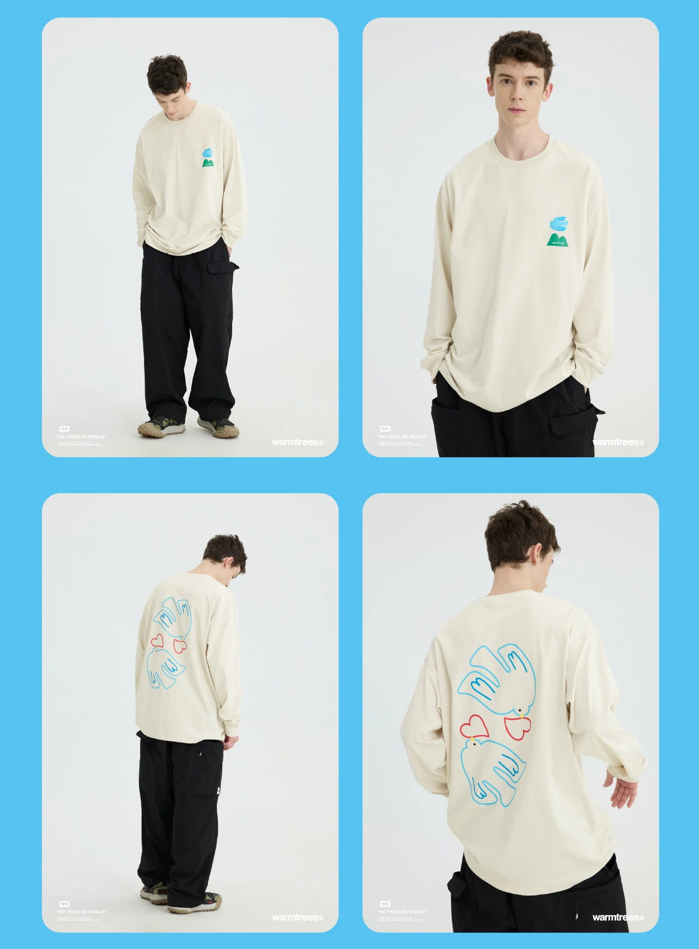 Title 5, Camiseta de manga longa com gola redonda para c...