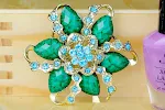 Broche Vintage Corsage Geométrico Feminino Elegância para Mulheres Acessório Sofisticado para Roupas Design Geométrico Único e Charmoso — foto 5