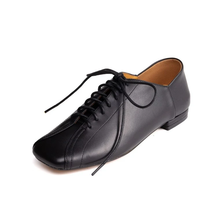 Title 18, Womens Sheepskin Square Toe Lace Up Deep Mouth...