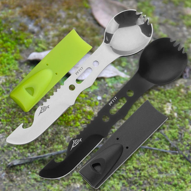 Bottle opener camping survival knife with whistle. Portable, creative, and essential for outdoor adventures and emergenc — photo 1