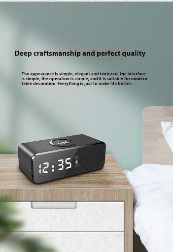 Title 2, Digital Clock Alarm Clock with Bluetooth Amplif...