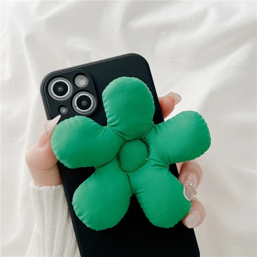 Title 8, Funda para teléfono con soporte de flor hacia a...