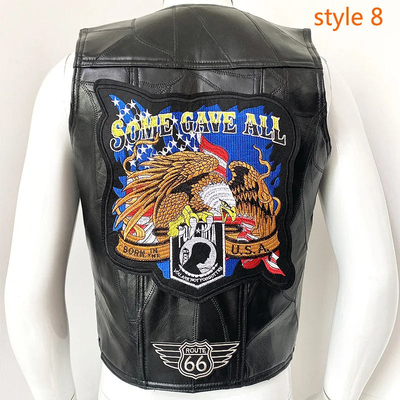 Title 6, Colete de montar slim masculino em couro de vac...