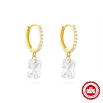S925 Sterling Zilver Klassieke Diamanten Oorstekers, tijdloze elegantie voor elke dag, subtiele glans die je look compleet maakt. — foto 10