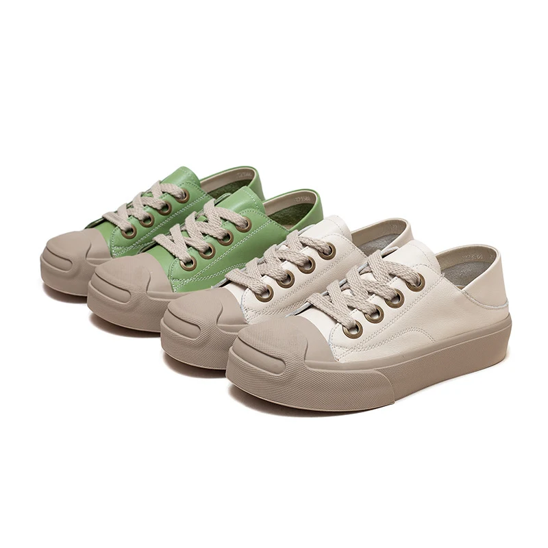 Sapatos casuais de plataforma com sola macia e bico redondo para primavera e verão, perfeitos para conforto e estilo no dia a dia. — foto 11