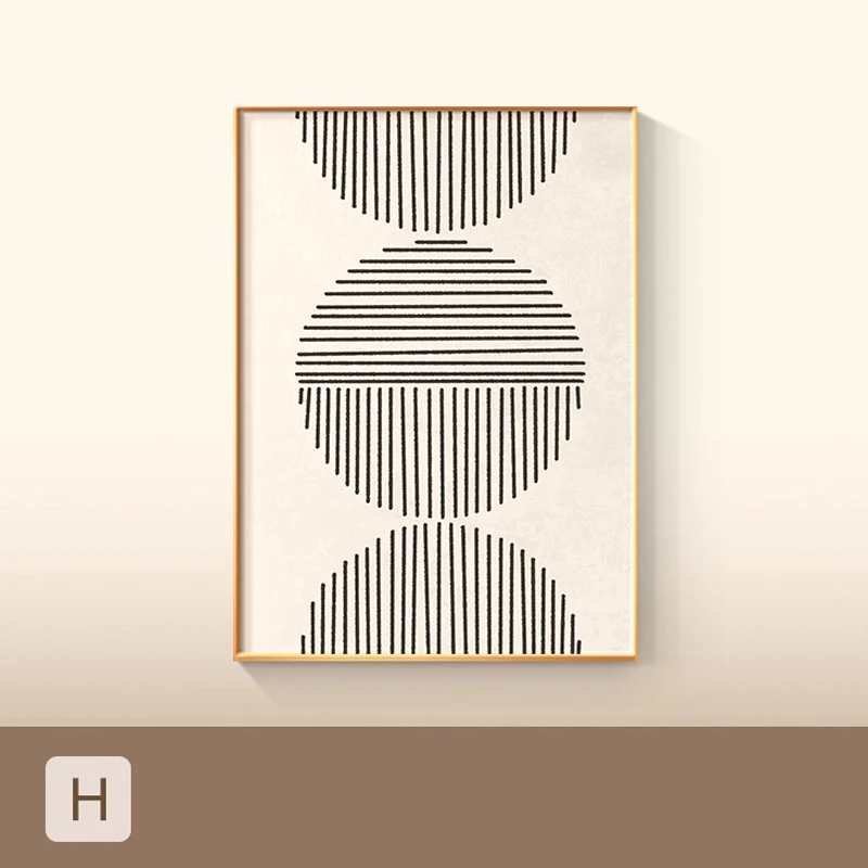 Stampa di poster geometrico minimalista e colorato su tela per la casa. Arte moderna e vibrante, facile da appendere e perfetta per ogni ambiente. — foto 20