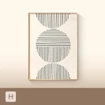 Stampa di poster geometrico minimalista e colorato su tela per la casa. Arte moderna e vibrante, facile da appendere e perfetta per ogni ambiente. — foto 20