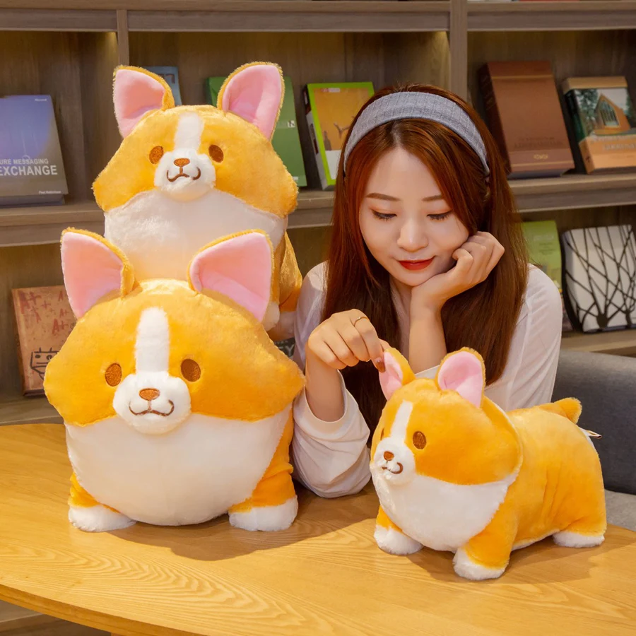 Boneca de pelúcia em forma de corgi de pernas curtas, macia e fofa. Ideal para abraçar, brincar e um presente perfeito para crianças. — foto 5