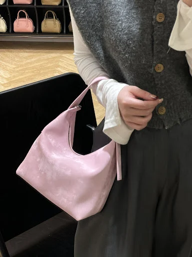 Title 6, Bolsa feminina de couro genuíno acetinado, comb...