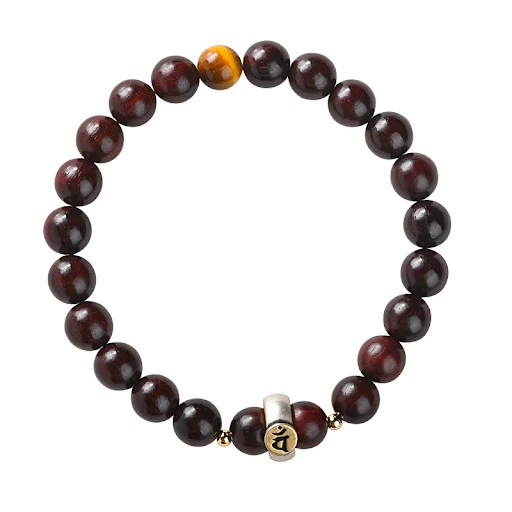 Title 13, Pulseira de charme de coração de pau -rosa de f...