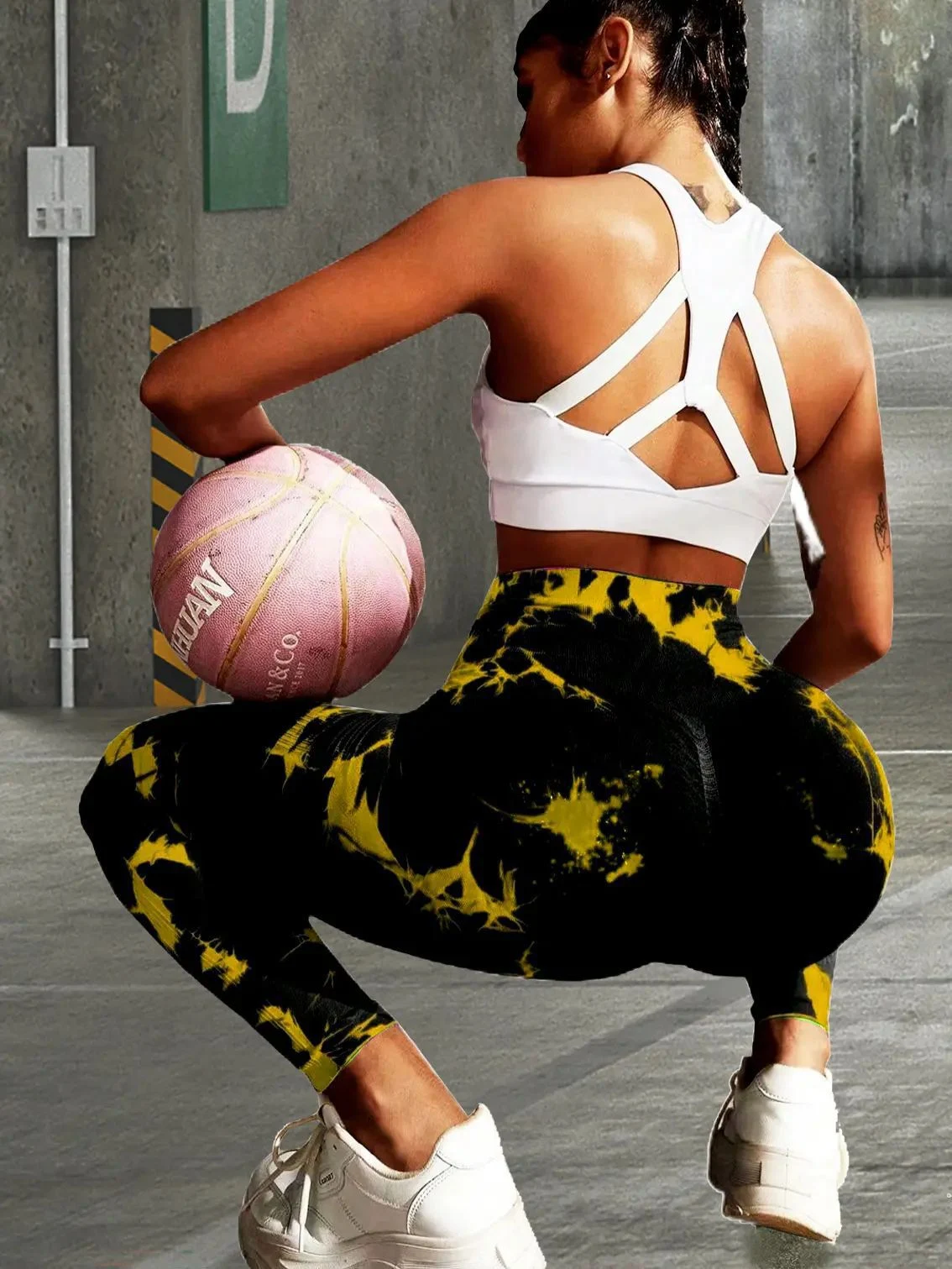 Title 12, Damen Casual Tie-Dye Yoga Hose für Komfort und ...