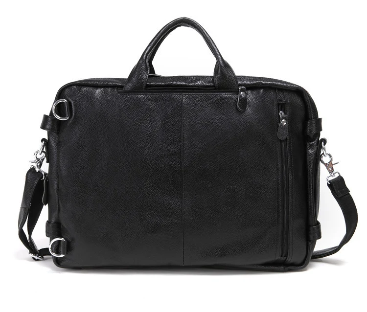 Bolsa de mão multifuncional de couro masculina, ideal para trabalho e viagens. Design elegante, compartimentos organizados e durabilidade excepcional. — foto 4