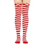Kerstpop over-de-knie kousen, ideaal om je poppen feestelijk te versieren. Voeg een vleugje kerstsfeer toe aan je poppen. Vrolijk kerstfeest! — foto 23