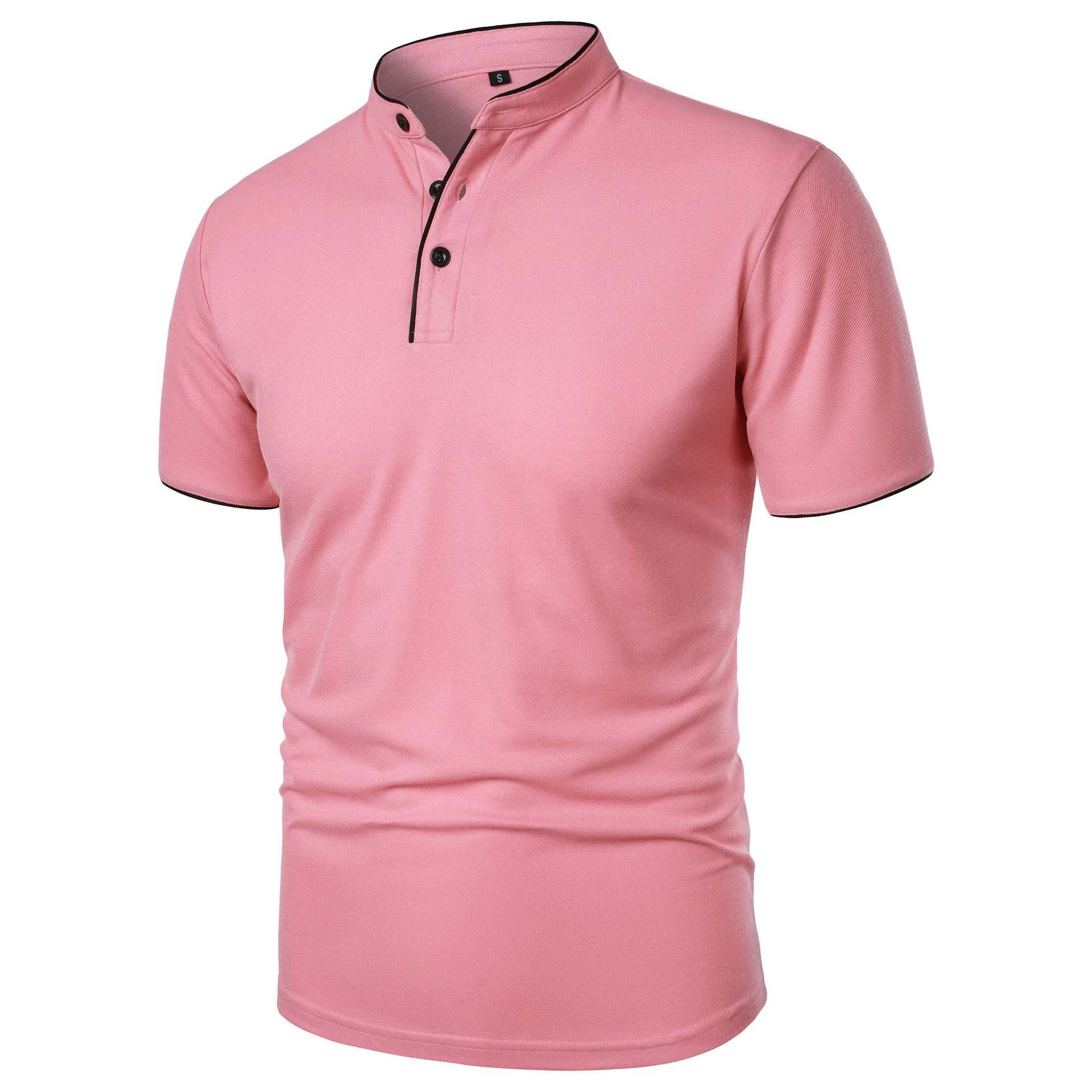 Title 21, Mens summer solid color top, popular short sle...
